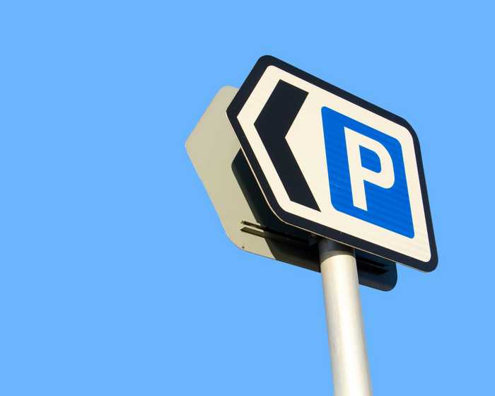 Car park payment sign